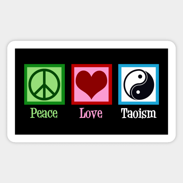 Peace Love Taoism Sticker by epiclovedesigns